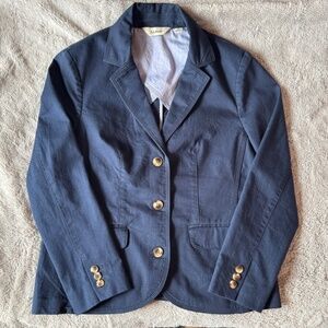 LL Bean Navy Riding Blazer M • Preppy Equestrian Coastal Classic Like New